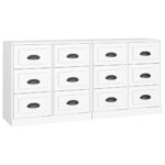 Sideboards 2 Stk. Weiss Holzwerkstoff – Bild 2