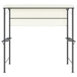 Pavillon mit Dach 220x110x200 cm Creme – Bild 3