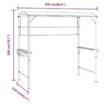 Pavillon mit Dach 220x110x200 cm Creme – Bild 7