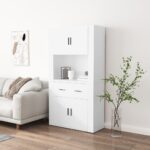 Highboard Weiss Holzwerkstoff