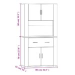 Highboard Weiss Holzwerkstoff – Bild 12