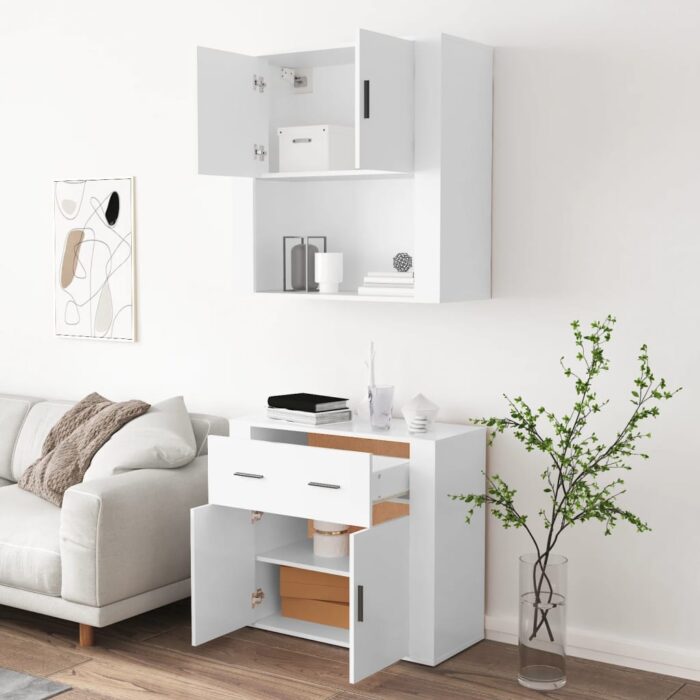 Highboard Weiss Holzwerkstoff – Bild 5