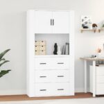 Highboard Weiss Holzwerkstoff