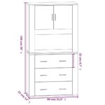 Highboard Weiss Holzwerkstoff – Bild 12