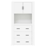 Highboard Weiss Holzwerkstoff – Bild 8