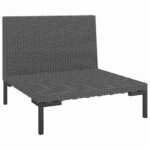 Gartensofa mit Kissen Halbrundes Poly Rattan – Bild 3