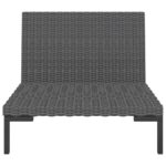 Gartensofa mit Kissen Halbrundes Poly Rattan – Bild 4