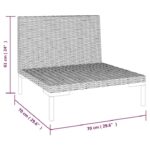 Gartensofa mit Kissen Halbrundes Poly Rattan – Bild 6