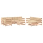 10-tlg. / Garten-Lounge-Set - Massivholz Kiefer – Bild 2
