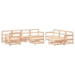 10-tlg. / Garten-Lounge-Set - Massivholz Kiefer – Bild 3