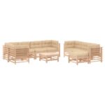 10-tlg. Garten-Lounge-Set mit Kissen - Massivholz Kiefer – Bild 2