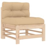10-tlg. Garten-Lounge-Set mit Kissen - Massivholz Kiefer – Bild 4