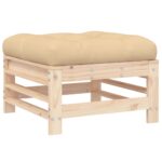 10-tlg. Garten-Lounge-Set mit Kissen - Massivholz Kiefer – Bild 6
