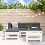 5-tlg. Garten-Lounge-Set Massivholz Kiefer
