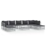 10-tlg. Garten-Lounge-Set mit Kissen – Bild 2