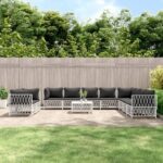 11-tlg. Garten-Lounge-Set mit Kissen