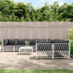 9-tlg. Garten-Lounge-Set mit Kissen
