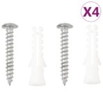 Blumenampeln mit Halterungen und Einlagen 4 Stk. Schwarz Stahl – Bild 6