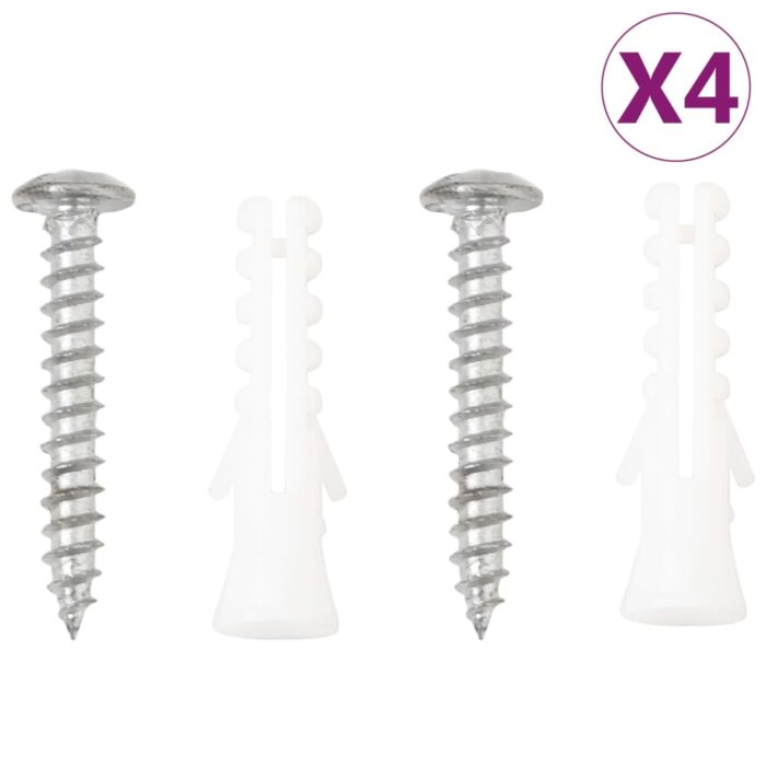 Blumenampeln mit Halterungen und Einlagen 4 Stk. Schwarz Stahl – Bild 6