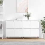 Sideboards 2 Stk. Weiss Holzwerkstoff