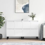 Sideboards 2 Stk. Weiss Holzwerkstoff
