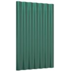 Dachpaneele 12 Stk. Verzinkter Stahl Grün 60x36 cm – Bild 3