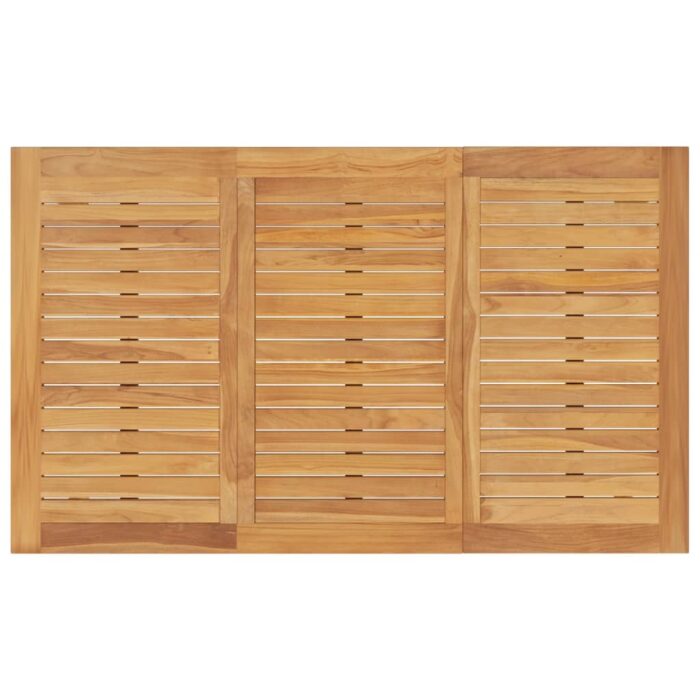 Batavia-Tisch 150x90x75 cm Massivholz Teak – Bild 5