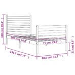 Massivholzbett mit Kopfteil – Bild 12