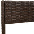 4-tlg. Garten-Lounge-Set mit Kissen Braun Poly Rattan – Bild 6
