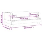 Kindersofa Braun 60x40x30 cm Samt – Bild 7