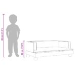 Kindersofa Braun 60x40x30 cm Samt – Bild 8