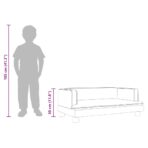 Kindersofa Braun 60x40x30 cm Samt – Bild 9