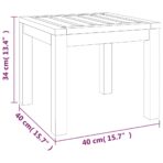 Gartenhocker mit Kissen 2 Stk. 40x40x42 cm Massivholz Akazie – Bild 7