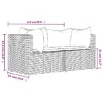 Garten-Ecksofas mit Kissen 2 Stk. Schwarz Poly Rattan – Bild 9