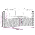 Garten-Ecksofas mit Kissen 2 Stk. Schwarz Poly Rattan – Bild 9