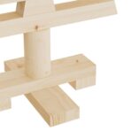 Weihnachtsbäume für Dekorationen 3 Stk. Massivholz Kiefer – Bild 9