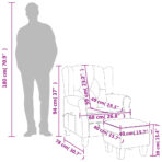 Massagesessel mit Hocker Hellgrau Stoff – Bild 9