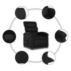 Relaxsessel Elektrisch Schwarz Kunstleder – Bild 8