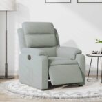 Relaxsessel Elektrisch Hellgrau Samt