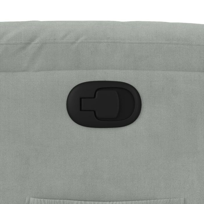 Relaxsessel mit Aufstehhilfe Hellgrau Samt – Bild 11