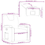 Relaxsessel, Kunstleder, Schwarz – Bild 11