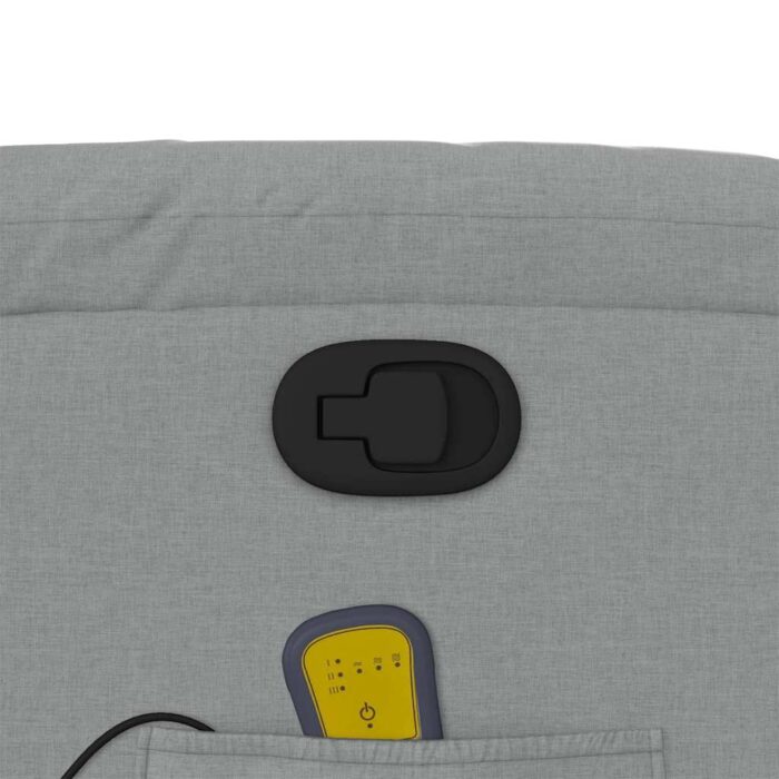 Massage-Relaxsessel, hellgrauer Stoff – Bild 10