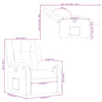 Relaxsessel Hellgrau Stoff – Bild 11