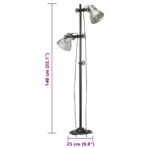 Stehlampe 2-flammig Silbern E27 Gusseisen – Bild 11