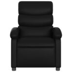 Relaxsessel, Kunstleder, Schwarz – Bild 3