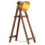 Stehlampe Silbern E27 Mango Massivholz