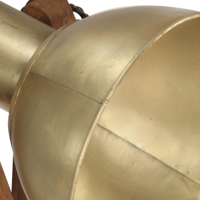 Stehlampe Silbern E27 Mango Massivholz – Bild 7