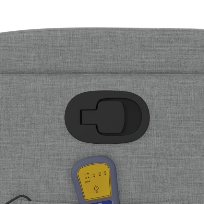 Massage-Relaxsessel, hellgrauer Stoff – Bild 10