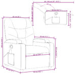 Massage-Relaxsessel, hellgrauer Stoff – Bild 12