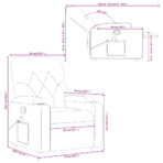 Massage-Relaxsessel, hellgrauer Stoff – Bild 13